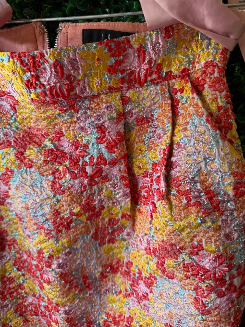 NEW Ellarina Pink Multi Metallic Tie-Strap Two-Piece Midi Dress - Picture 6 of 13